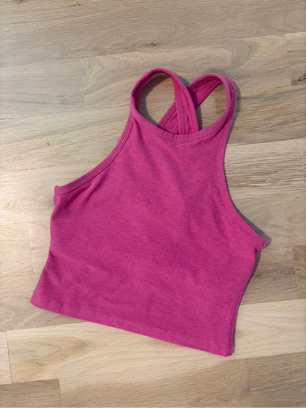 Beyond Yoga Pink Racerback Crop Tank
